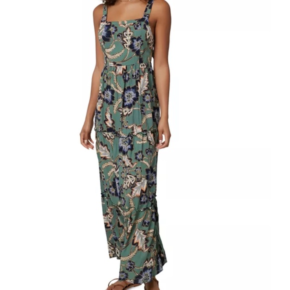 O'Neill Maxwell Print Tank Maxi Dress Small, MOSS - Picture 5 of 7